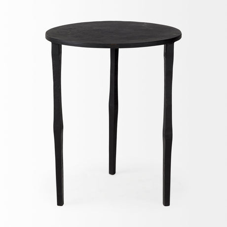Timothy 16.0L x 16.0W X 20.0H Ebony Black Iron Side Table from Mercana - Luna Furniture