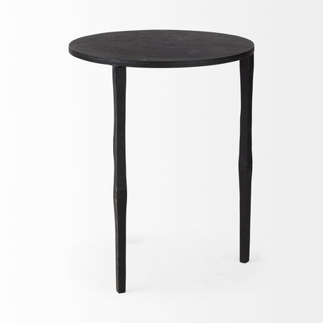 Timothy 16.0L x 16.0W X 20.0H Ebony Black Iron Side Table from Mercana - Luna Furniture