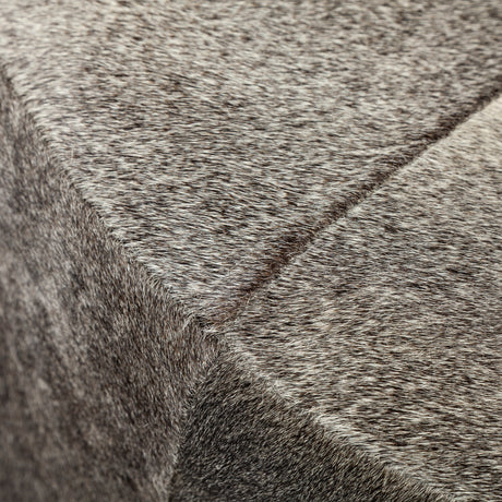 Zahavi I 23"H grey-toned hair-on-hide ottoman from Mercana - Luna Furniture