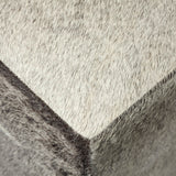 Zahavi I 20" Grey-toned hair-on-hide ottoman from Mercana - Luna Furniture