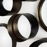 Aromaticum Set of 8 Brown Metal Mirrors from Mercana - Luna Furniture