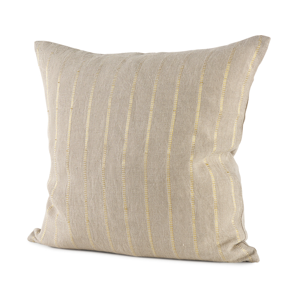 Danika 18 x 18 Beige and Gold Fabric Decorative Pillow Cover from Mercana - Luna Furniture