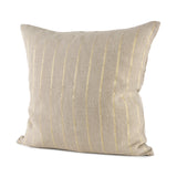 Danika 18 x 18 Beige and Gold Fabric Decorative Pillow Cover from Mercana - Luna Furniture