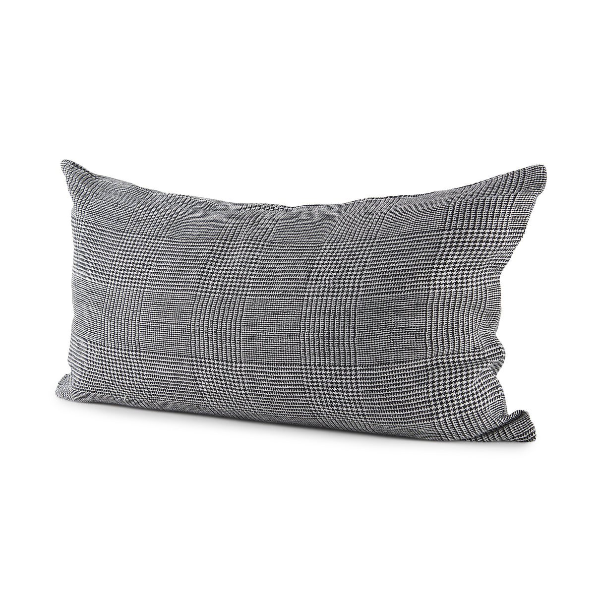 Ramone 14 x 26 White and Black Fabric Decorative Pillow Cover from Mercana - Luna Furniture