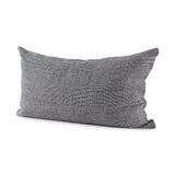 Ramone 14 x 26 White and Black Fabric Decorative Pillow Cover from Mercana - Luna Furniture