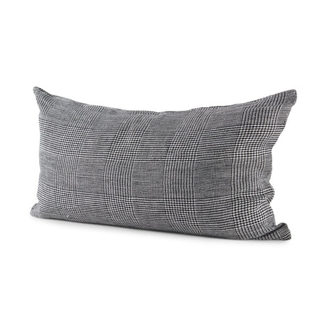 Ramone 14 x 26 White and Black Fabric Decorative Pillow Cover from Mercana - Luna Furniture