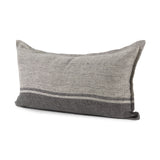 Zadie 14L x 26W Light Gray and Dark Gray Fabric Color Blocked Decorative Pillow Cover from Mercana - Luna Furniture
