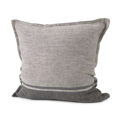 Zadie 20L x 20W Light Gray and Dark Gray Fabric Color Blocked Decorative Pillow Cover from Mercana - Luna Furniture