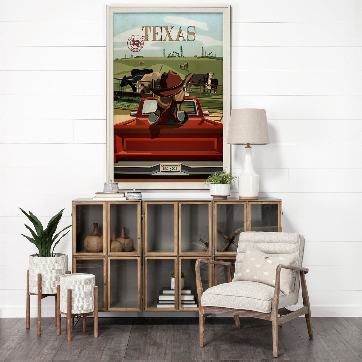 Texas Go USA (XL) by Mercana Studio a Hand Embellished Decograph Framed Art Print under Glass from Mercana - Luna Furniture