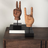 Saxum 4L x 4W Natural Wooden Carved Hang Loose Hand from Mercana - Luna Furniture