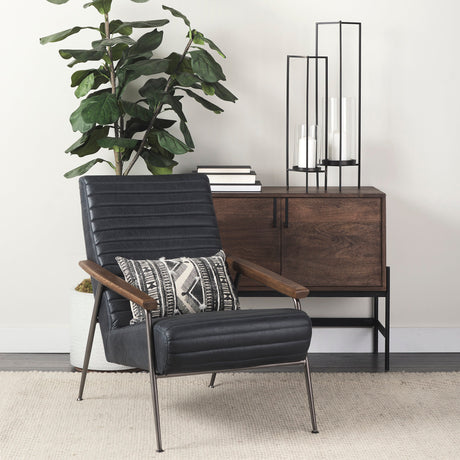 Abigail I Large Gunmetal Gray Metal Table Candle Holder from Mercana - Luna Furniture
