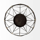 Petiole I Small Gold Toned Metal Table Candle Holder from Mercana - Luna Furniture