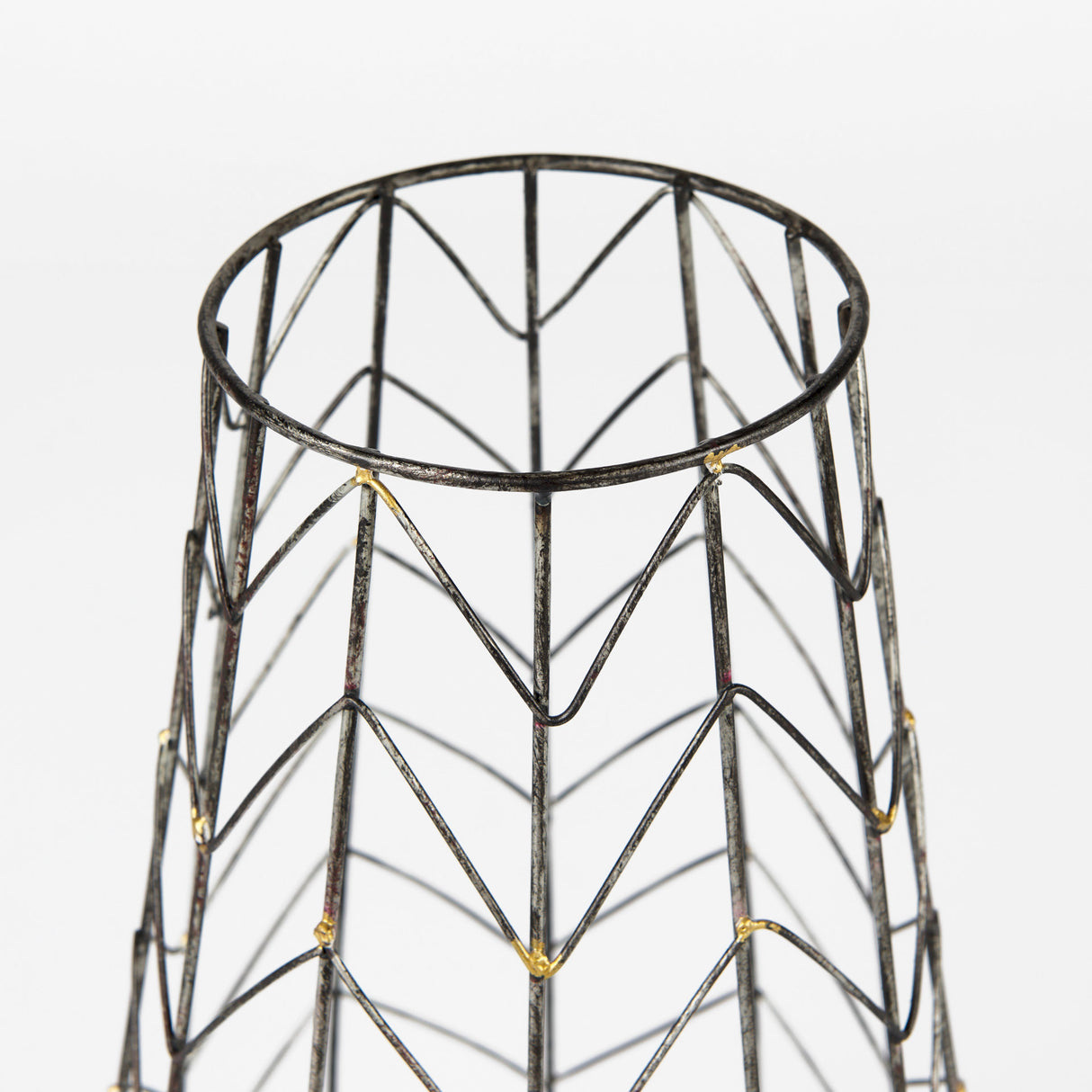 Petiole I Small Gold Toned Metal Table Candle Holder from Mercana - Luna Furniture