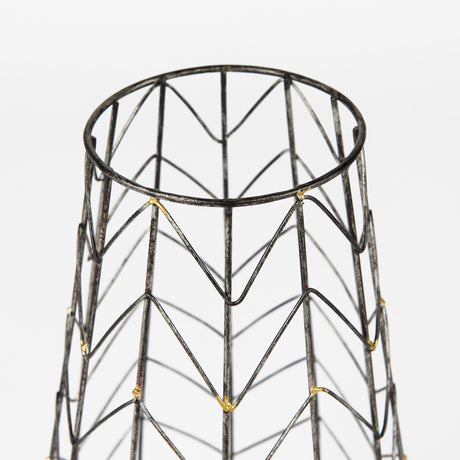 Petiole I Small Gold Toned Metal Table Candle Holder from Mercana - Luna Furniture