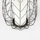 Petiole I Small Gold Toned Metal Table Candle Holder from Mercana - Luna Furniture