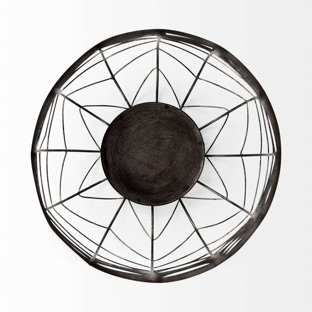Petiole II Large Gold Toned Metal Table Candle Holder from Mercana - Luna Furniture