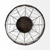 Petiole II Large Gold Toned Metal Table Candle Holder from Mercana - Luna Furniture