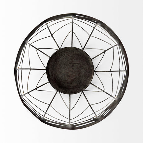 Petiole II Large Gold Toned Metal Table Candle Holder from Mercana - Luna Furniture