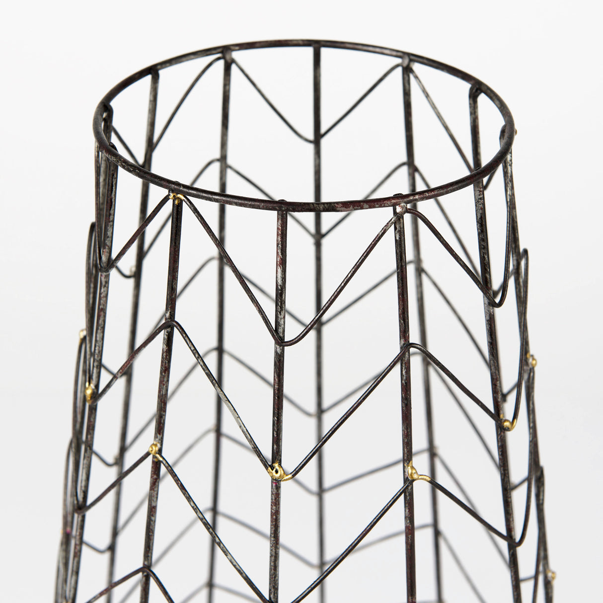 Petiole II Large Gold Toned Metal Table Candle Holder from Mercana - Luna Furniture