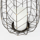 Petiole II Large Gold Toned Metal Table Candle Holder from Mercana - Luna Furniture