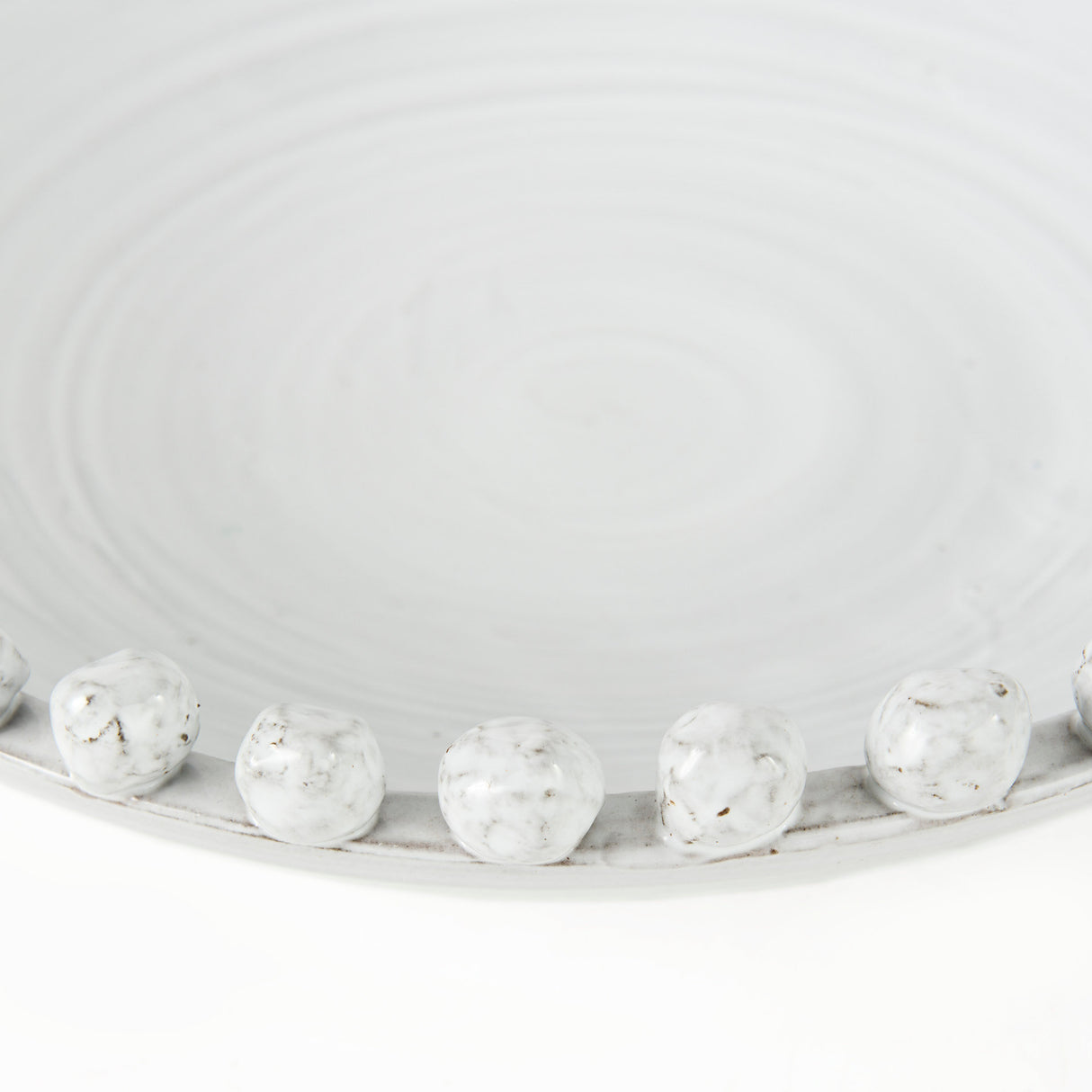 Basin 16" Round Off-White Glazed Decorative Bowl from Mercana - Luna Furniture