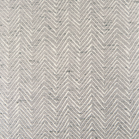 Charlotte 55.0L Gray Herringbone Fabric Seat w/ Antique Nickel Metal Frame Bench from Mercana - Luna Furniture