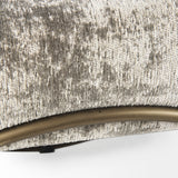 Ayla 55L x 17.6W x 18H Light and Dark Gray Fabric Seat W/ Antique Gold Metal Frame Bench from Mercana - Luna Furniture