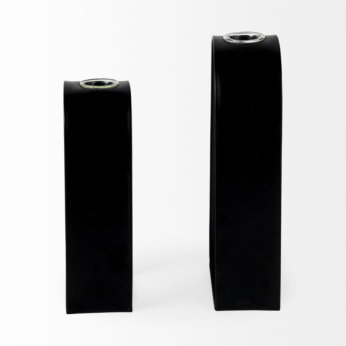 Boyer 5.1L x 3.0W x 12.0H Black Metal W/Glass Set of Two Test Tube Decorative Objects from Mercana - Luna Furniture