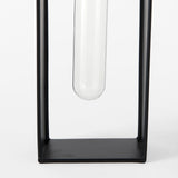 Boyer 5.1L x 3.0W x 12.0H Black Metal W/Glass Set of Two Test Tube Decorative Objects from Mercana - Luna Furniture