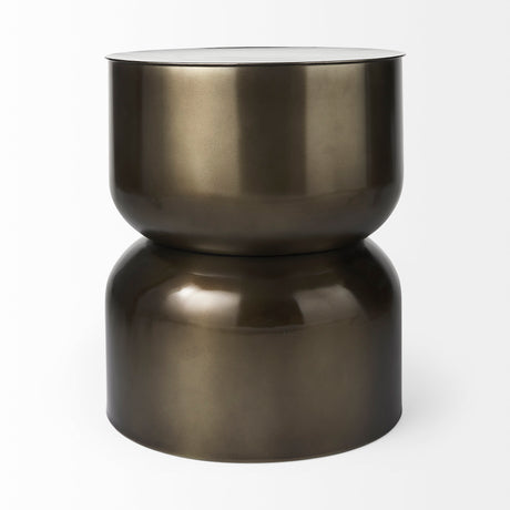 Catriona 17L x 17W x 20H Gold Accent Hourglass Table from Mercana - Luna Furniture