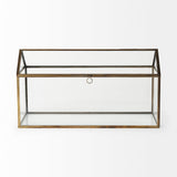 Hutt 16L x 6W x 9H Gold Glass Terrarium Box from Mercana - Luna Furniture