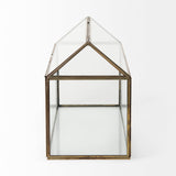 Hutt 16L x 6W x 9H Gold Glass Terrarium Box from Mercana - Luna Furniture