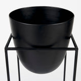 Bumble (Set of 2) 12L x 12W x 32H Black Plant Stands from Mercana - Luna Furniture