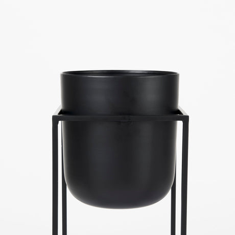 Bumble (Set of 2) 12L x 12W x 32H Black Plant Stands from Mercana - Luna Furniture