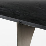 Reinhold IV Black Marble Top Iron Console Table from Mercana - Luna Furniture