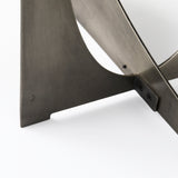 Reinhold IV Black Marble Top Iron Console Table from Mercana - Luna Furniture