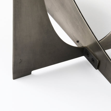 Reinhold IV Black Marble Top Iron Console Table from Mercana - Luna Furniture