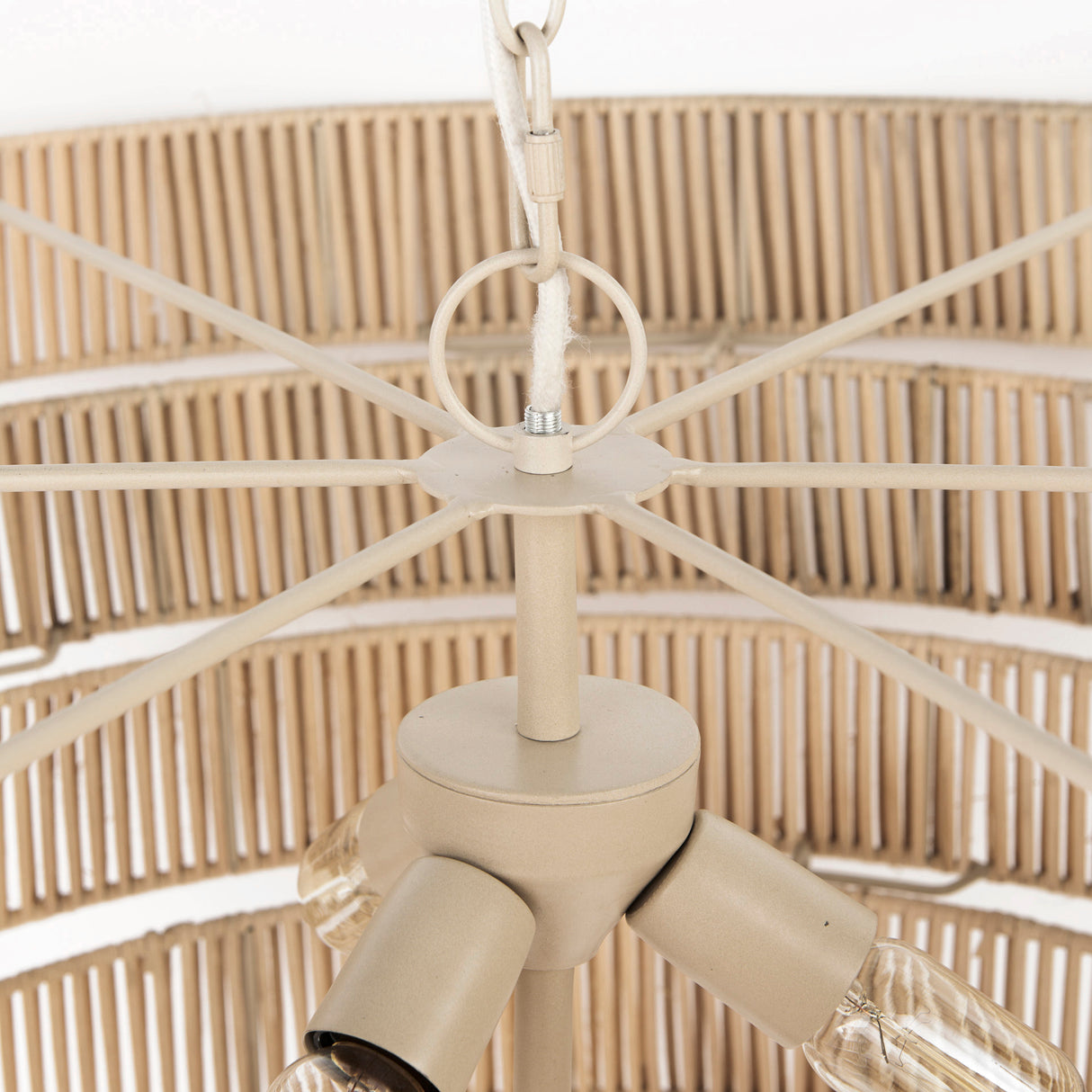Marimba 40 L x 40 W x 24 H Natural Cane 6 Tier Chandelier from Mercana - Luna Furniture