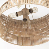 Marimba 40 L x 40 W x 24 H Natural Cane 6 Tier Chandelier from Mercana - Luna Furniture