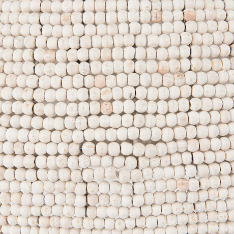 Theta 30.0 L x 30.0 W x 15.0 H White-Washed Beaded Chandelier from Mercana - Luna Furniture