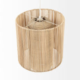 Aviario 14.2 L x 14.2 W x 14.2 H Natural Cane Cylindrical Pendant Light from Mercana - Luna Furniture