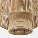 Aviario 14.2 L x 14.2 W x 14.2 H Natural Cane Cylindrical Pendant Light from Mercana - Luna Furniture