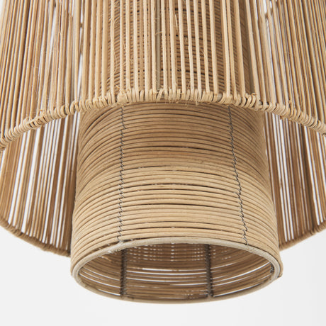Aviario 14.2 L x 14.2 W x 14.2 H Natural Cane Cylindrical Pendant Light from Mercana - Luna Furniture