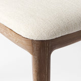 Clara Light Brown Wood W/ Cream Fabric Seat and Cane Back Armless Dining Chair, Set of 2 from Mercana - Luna Furniture