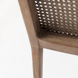 Clara Light Brown Wood W/ Cream Fabric Seat and Cane Back Armless Dining Chair, Set of 2 from Mercana - Luna Furniture