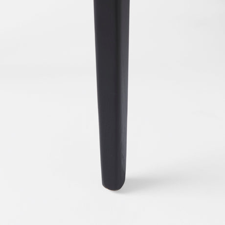Clara Black Wood W/ Cream Fabric Seat and Cane Back Armless Dining Chair, Set of 2 from Mercana - Luna Furniture