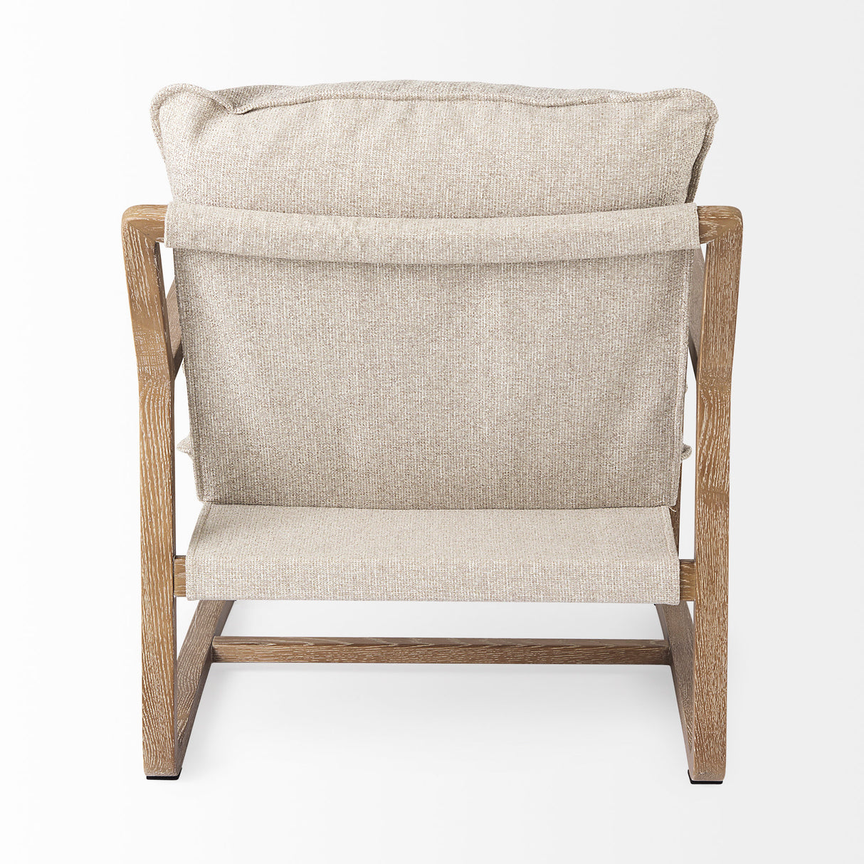 Brayden 28.3L x 34.1W x 35H Light Brown Wood W/ Beige Fabric Seat Accent Chair from Mercana - Luna Furniture