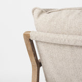 Brayden 28.3L x 34.1W x 35H Light Brown Wood W/ Beige Fabric Seat Accent Chair from Mercana - Luna Furniture