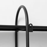 Decimus 36.6L x 8.7W x 45.7H Black Metal Wall Mounted 3 Tiered Shelf from Mercana - Luna Furniture