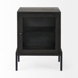 Arelius 20L x 18W x 26H Black-Brown Wood W/ Black Metal Frame End/Side Table from Mercana - Luna Furniture